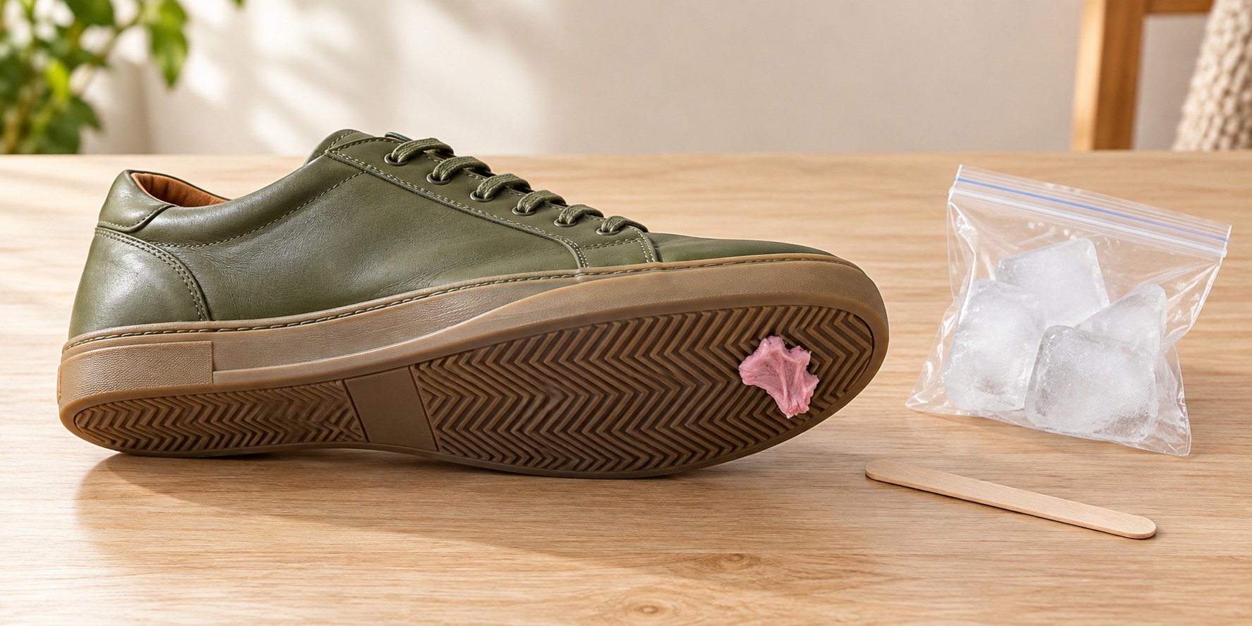 Kaugummi an der Schuhsohle: schonend vom Sneaker entfernen