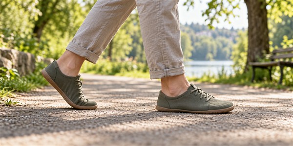 Richtig gehen in Barfußschuhen: sichere Technik