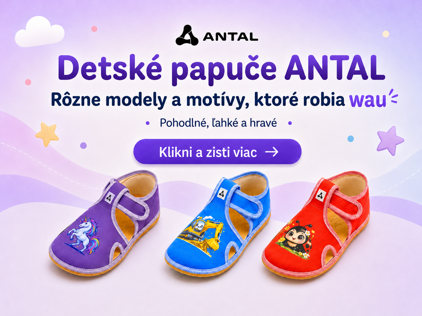 Antal Rascal - detské papuče
