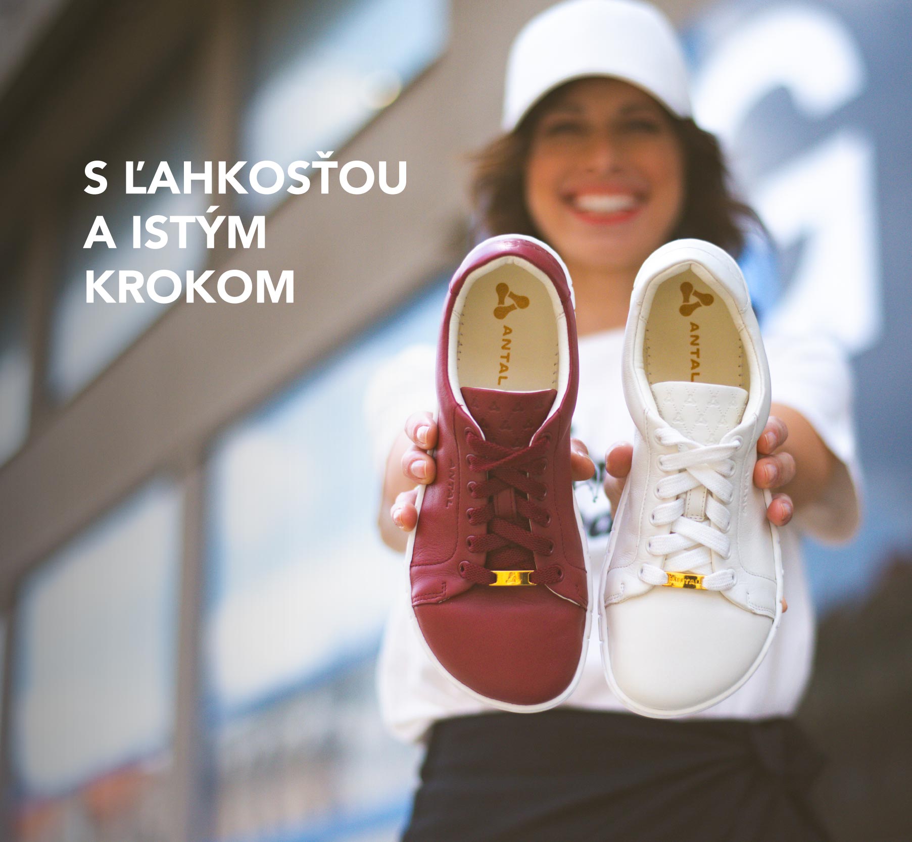 Tenisky Antal Amada Antique white a Wine red