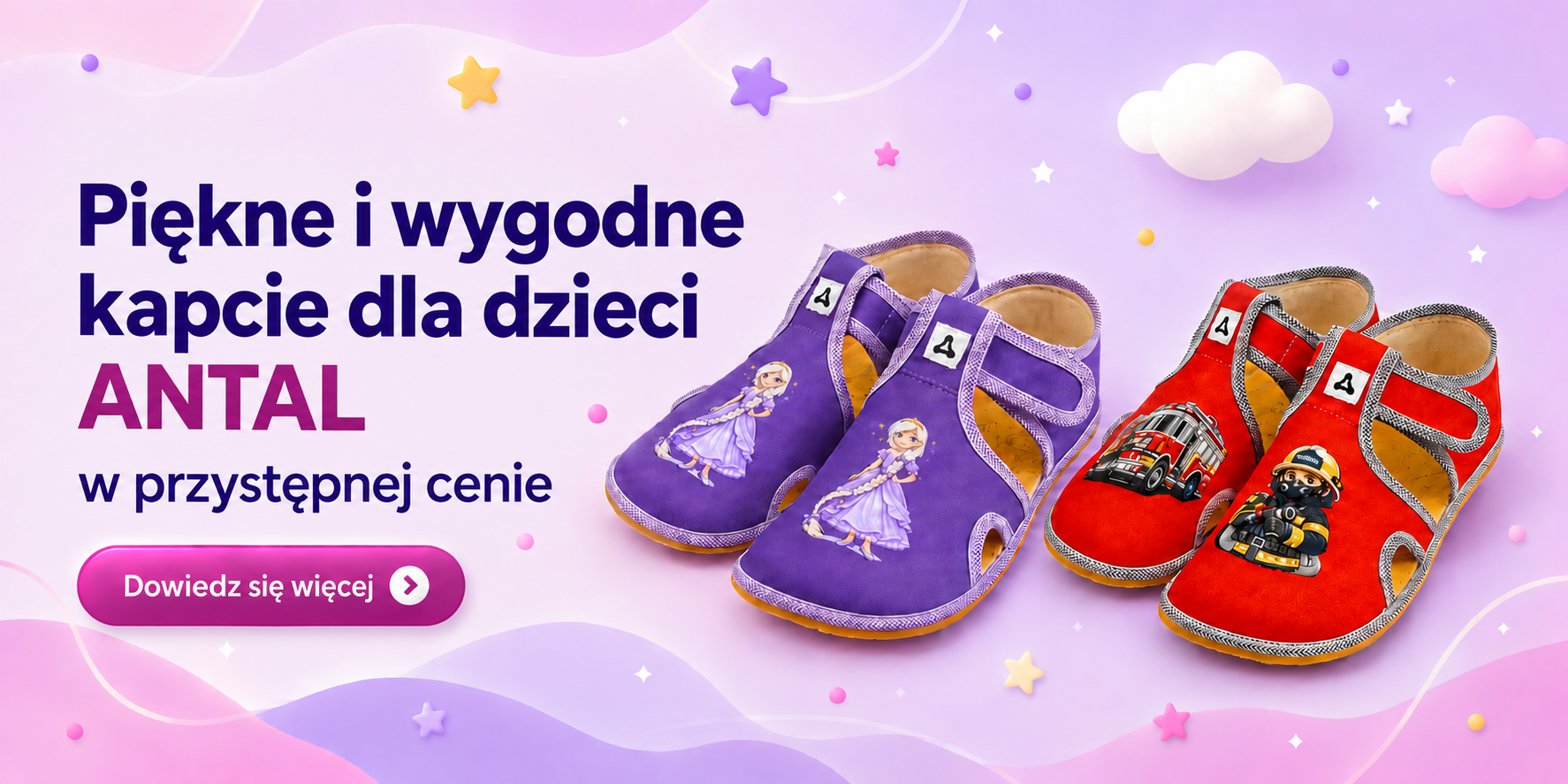Antal – kapcie dziecięce w przystępnej cenie