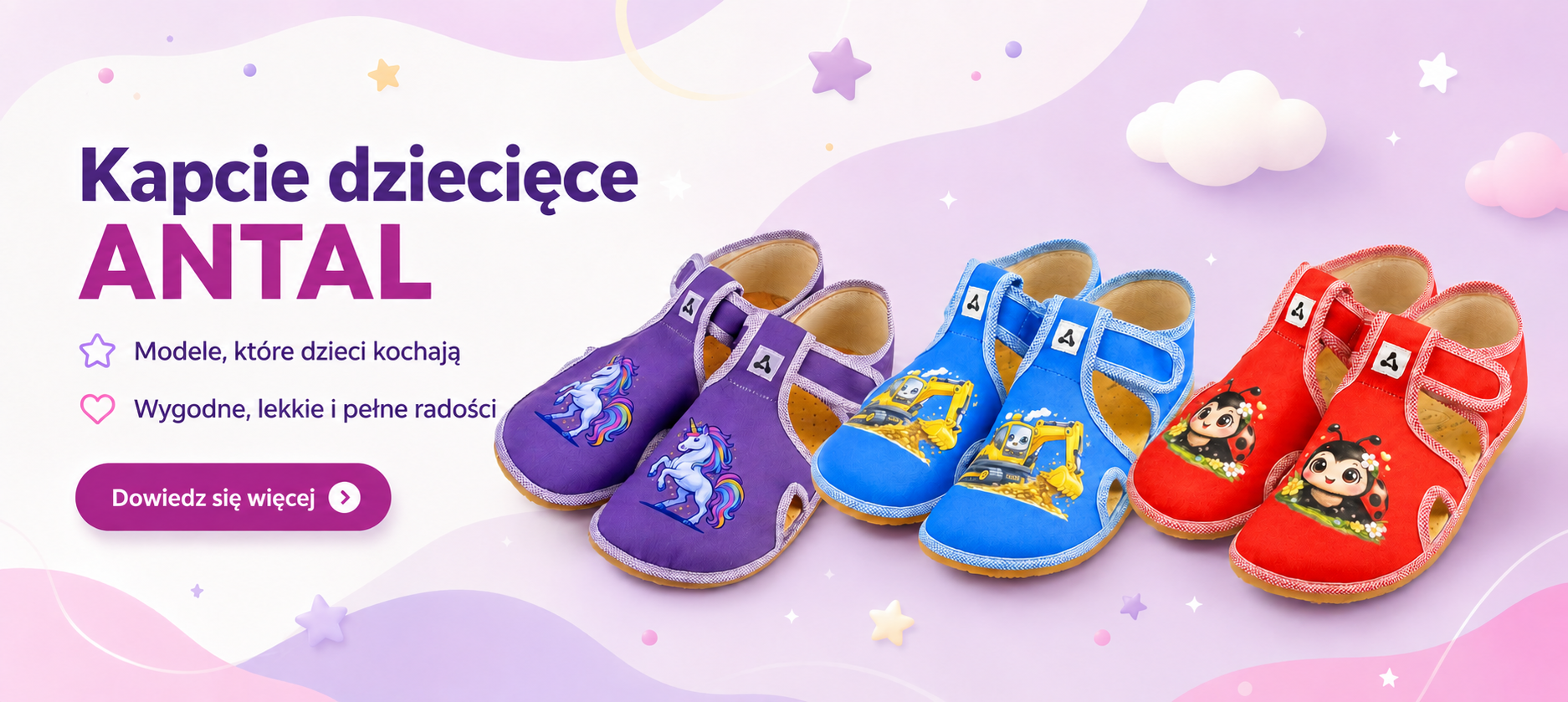 Antal – kapcie dziecięce