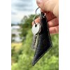 Leather keychain Black