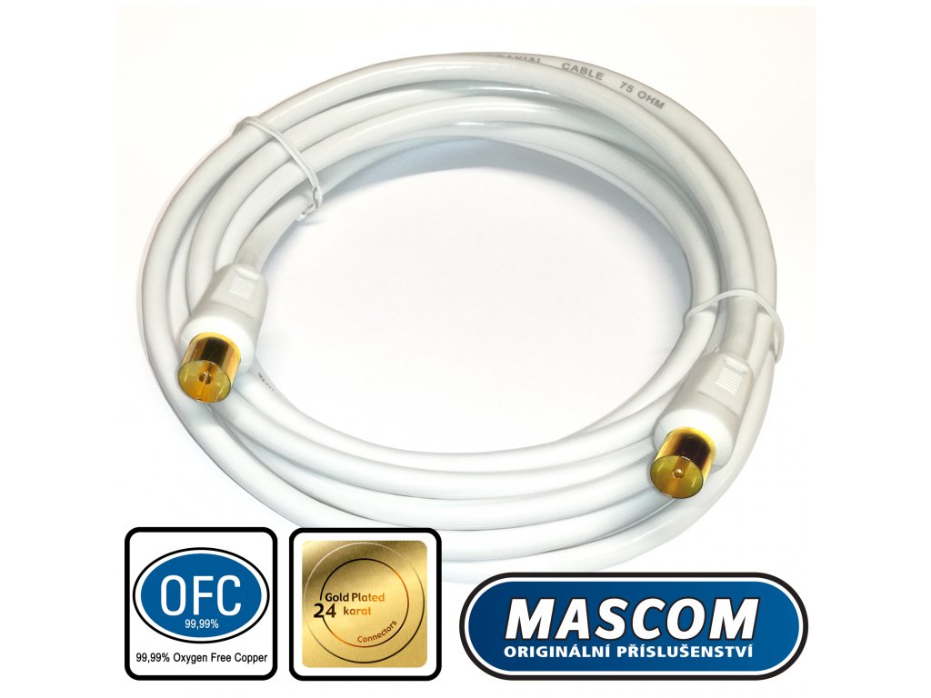 Mascom anténní  kabel 7173-030, konektory IEC 3m