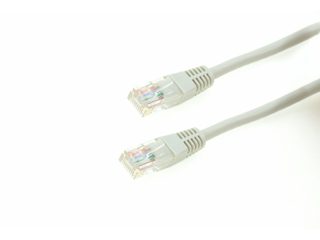 MicroConnect U/UTP kabel šedý/Ti9-1E UTP bílý, 1m, CAT5e