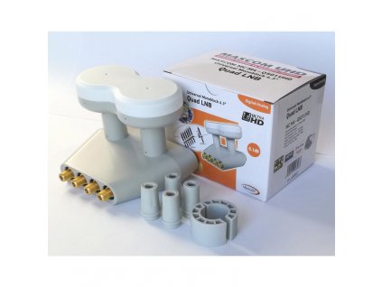 Mascom Universal Monoblock 4,3° Quad LNB MC M4-QS01 UHD Gold 0,1dB