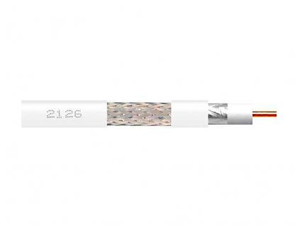 Koaxiální kabel Televes T100 2126 ClassA Cu/Al white indoor 1m