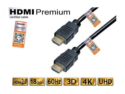 HDMI kabel Premium Gold C215-1, 4K UHD