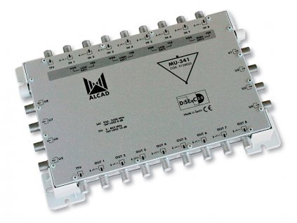 Multipřepínač kaskádový ALCAD MU-341, 9/9, 8 odb., zpětný kanál, aktivní