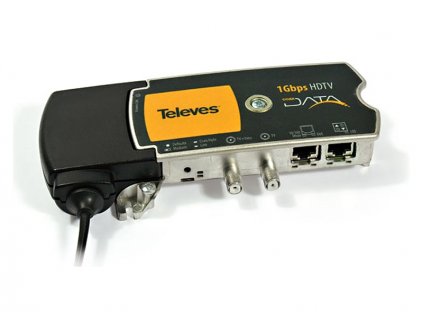 TELEVES 769203 coaxdata (ethernetový hybridní adaptér) 1 Gbps-HDTV