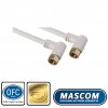 Mascom satelitní kabel 7777-015, úhlové konektory F 1,5m