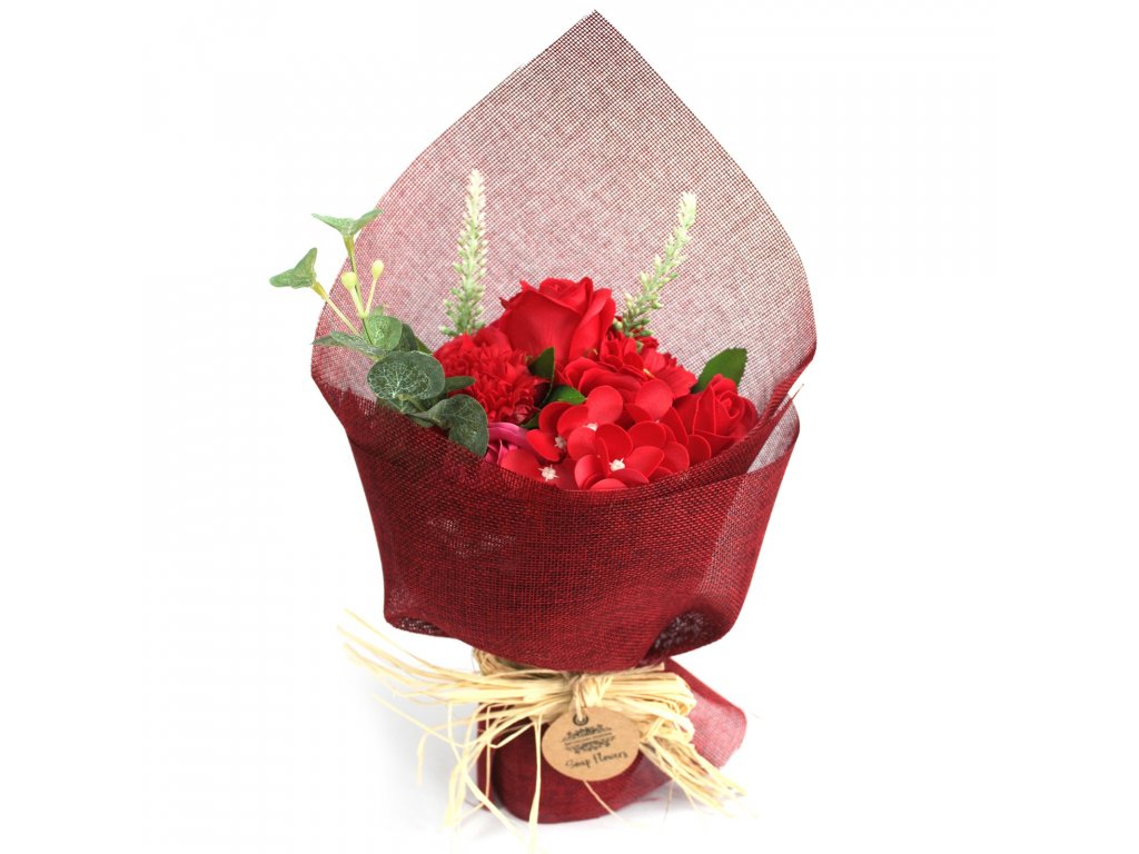 Stojací Mýdlová kytice červená - Anteros