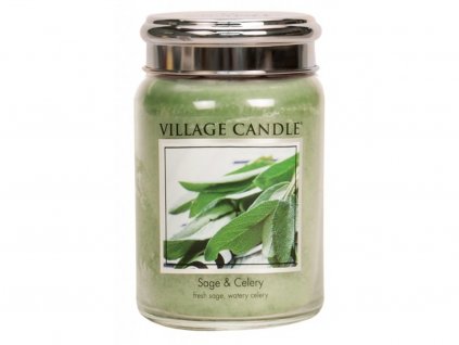 42017 1 village candle vonna svicka ve skle svezi salvej sage celery 26oz