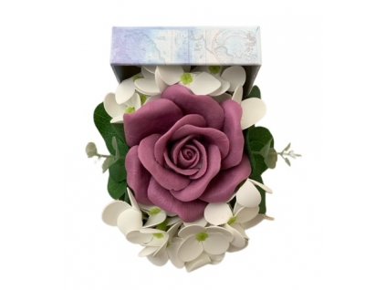 mydlova kytice box fial ruze
