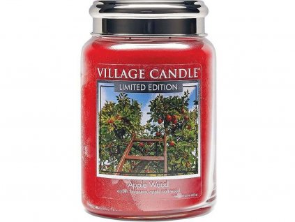 28331 village candle here apple wood svicka 602g