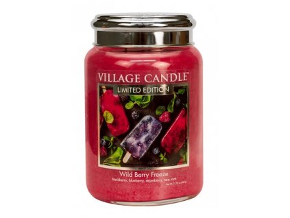 Village Candle vonná svíčka ve skle Wild Berry freeze Lesní ovoce 602g