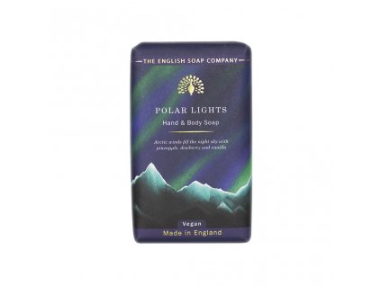 The English Soap Company Polar Lights 190 g feste Seife mit dem Duft von Zitronen, Passionsfrucht und Brombeeren