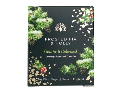 the english soap company candle frosted fir holly 170g