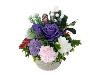 mydlova kytice vanocni lila3