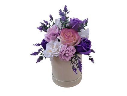 kytice z mydlovych kvetu perla x violet1