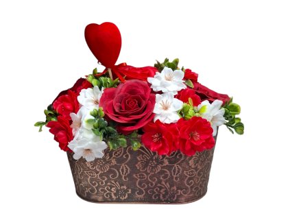 kytice z mydlovych kvetu valentyn 12