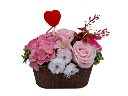 kytice z mydlovych kvetu valentyn 2