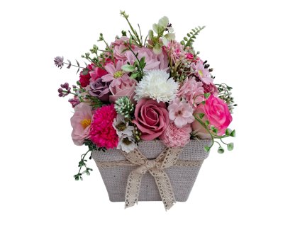 kytice z mydlovych kvetu valentyna