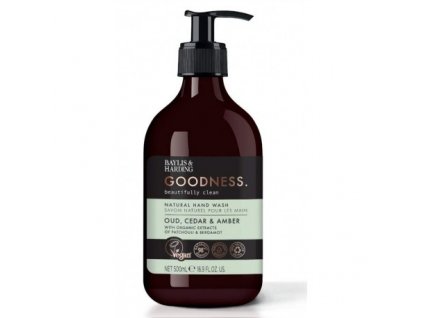 Baylis & Harding Goodness hand wash natural Oud, Cedar & Amber tekuté mýdlo 500ml