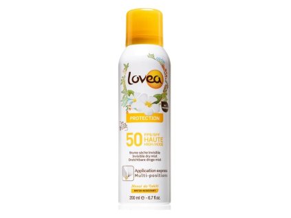 Lovea SUN Protection 50 Spray Invisible dry mist 200ml hydratační mlha na opalování voděodolný