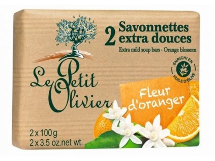 Le Petit Olivier Soap 2x100g Extra jemné mýdlo Pomerančový květ