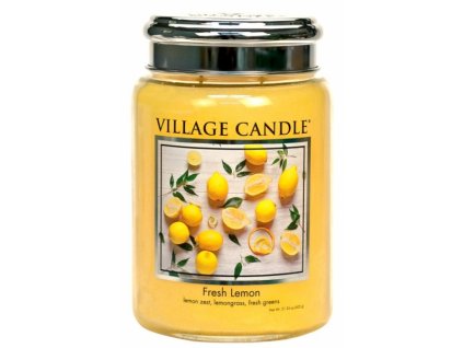 village candle vonna svicka ve skle fresh lemon 26oz