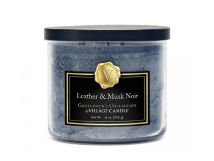 village candle men leather musk noir 396g