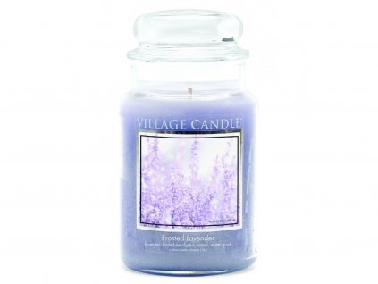 Village Candle Frosted Lavender 602g vonná svíčka ve skle Ledová levandule