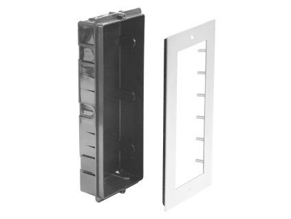 XtendLan rámeček zapuštěný pro 3 moduly (DPC-D2D81 a DPC-D281)  Rámeček, pro 3 moduly, zapuštěná montáž, montážní box součástí, D2/D2D/IP systém, pro DPC-D2D81 a DPC-D281