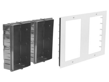 XtendLan rámeček zapuštěný pro 2x2 moduly (DPC-D2D81 a DPC-D281)  Rámeček, pro 2x2 moduly, zapuštěná montáž, montážní box součástí, D2/D2D systém, pro DPC-D2D81 a DPC-D281