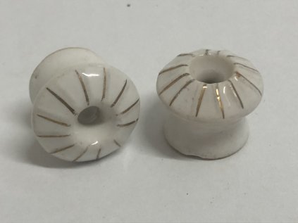 porcelánový úchyt - se zlatým zdobením