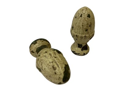 Kovová koncovka ve tvaru žaludu – sada 2 kusů