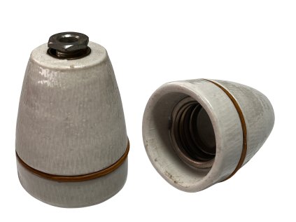 antiková porcelánová objímka