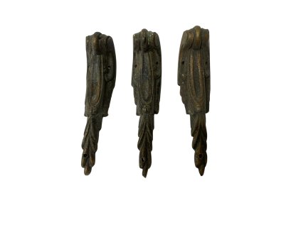 mosazná nebo bronzová ozdoba- sada 3 ks