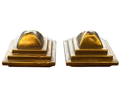 mosazná ozdoba k zakončení postele - pár