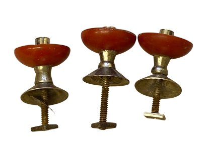 art-deco bakelitové kování 3ks