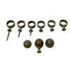 antikové mosazné kování- celek 9ks