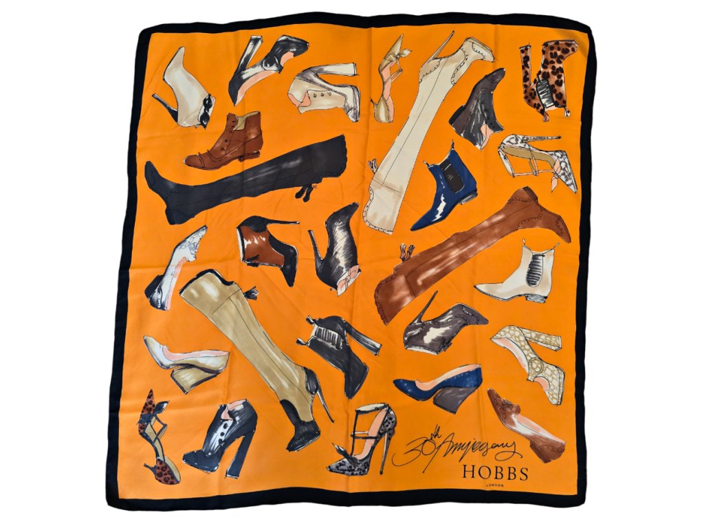 1 hedvabny starozitny retro luxusni znackovy oranzovy vintage satek hobbs london obuvnicky antik kures vyjimecny darek pro zenu starozitnosti sal
