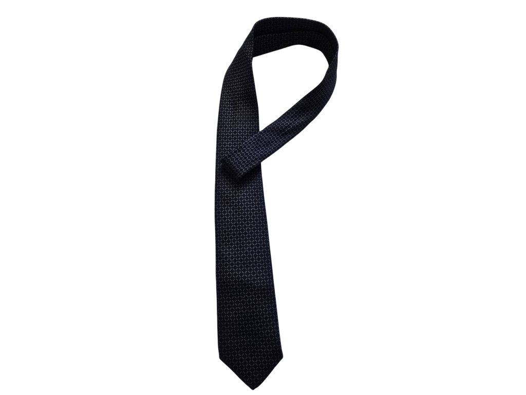 1 luxusni znackova retro vintage kravata hedvabna dior starozitna moda starozitnosti luxusni doplnky antik kures darek pro muze cerna kravaty znackove modra christian