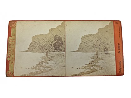 Stereo 3D pohlednice Helgoland filokartie starožitnosti Antik Kureš I.