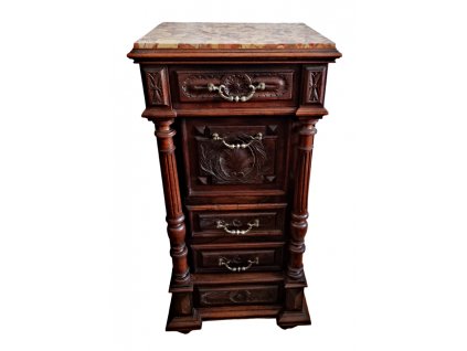 1. Masivní starožitný noční stolek Antik Kureš starožitný stolek starožitný nábytek starožitnosti antique furniture antique table