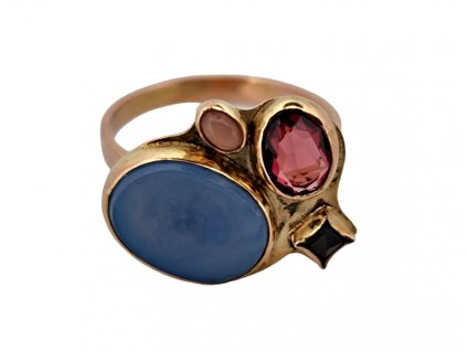 1. Extravagantní prsten s drahokami starožitný prsten starožitné šperky starožitnosti jewellery antique ring zlatý prsten šperky Antik Kureš