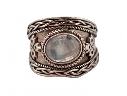 1. Stříbrný prsten s měsíčním kamenem starožitný prsten měsíční kámen starožitné šperky Antik Kureš antique jewellery antiquities moon stone