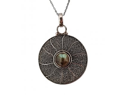 1. Starožitný přívěsek slunce labradorit art deco starožitné šperky Antik Kureš starožitnosti antique jewellery antiquities