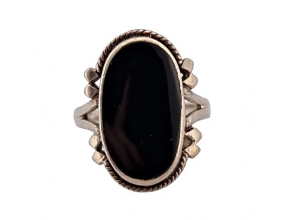 1. Starožitný onyxový prsten art deco art deco prsten starožitný prsten starožitné prsteny starožitné šperky onyx prsten s černým kamenem art deco šperky Antik Kureš